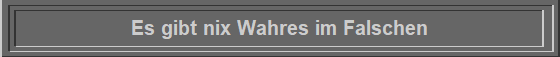 Es gibt nix Wahres im Falschen