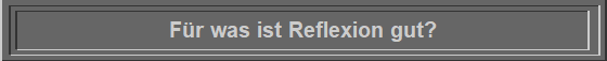 Fr was ist Reflexion gut?